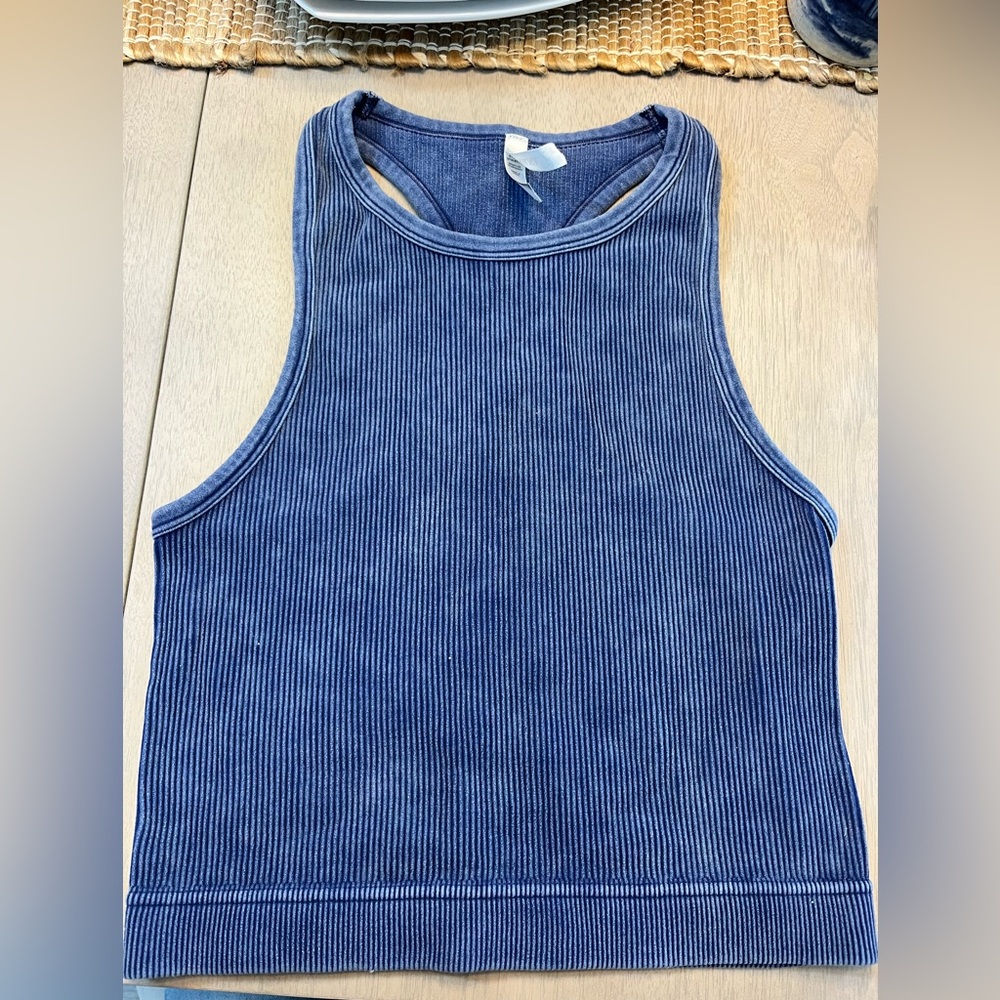 Zenana Surf shop blue Ribbed Tank Top